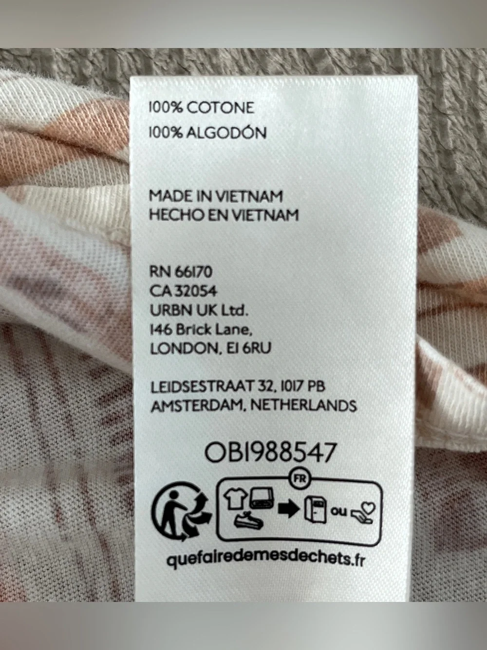 Free People Wee the Free Nina printed tee Top in taupe size small - Picture 9 of 9